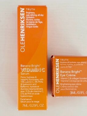 OLE HENRICKSEN Truth Banana Bright Vitamin C Serum/ Eye Crème NIB